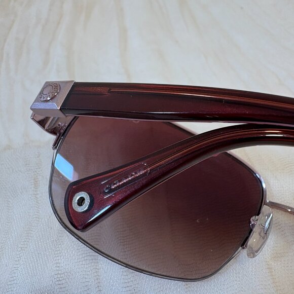 Coach Oversized Savannah (S5644) Burgundy Sunglasses - Picture 7 of 8